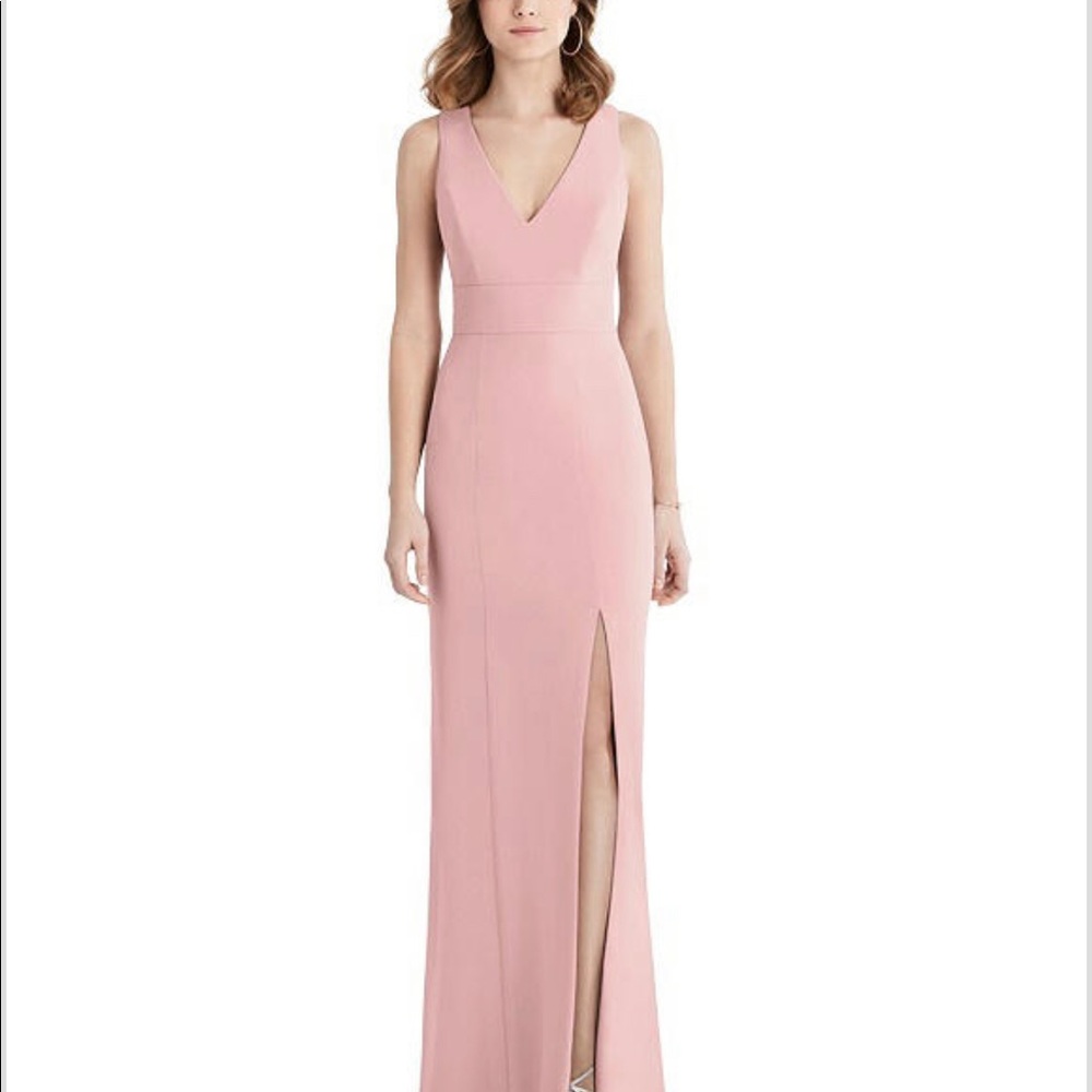 Dessy bridesmaid dress light pink